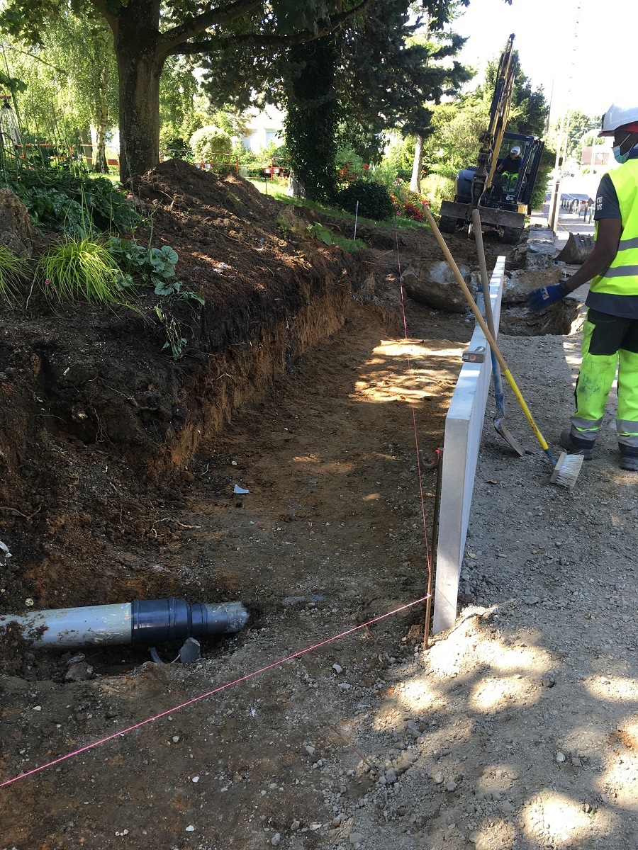 Démolition et Terrassement pour aménagement paysager à Boissy-Saint-Léger(94)